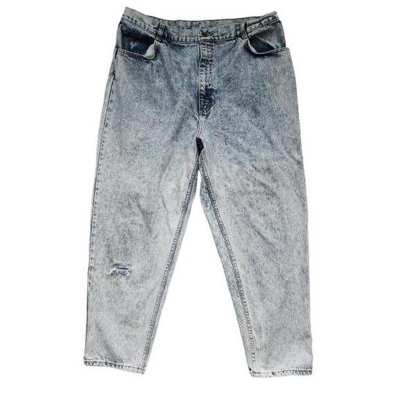 90s NO EXCUSES Bleached/ Ripped Jeans/ Pants - Picture 2 of 4